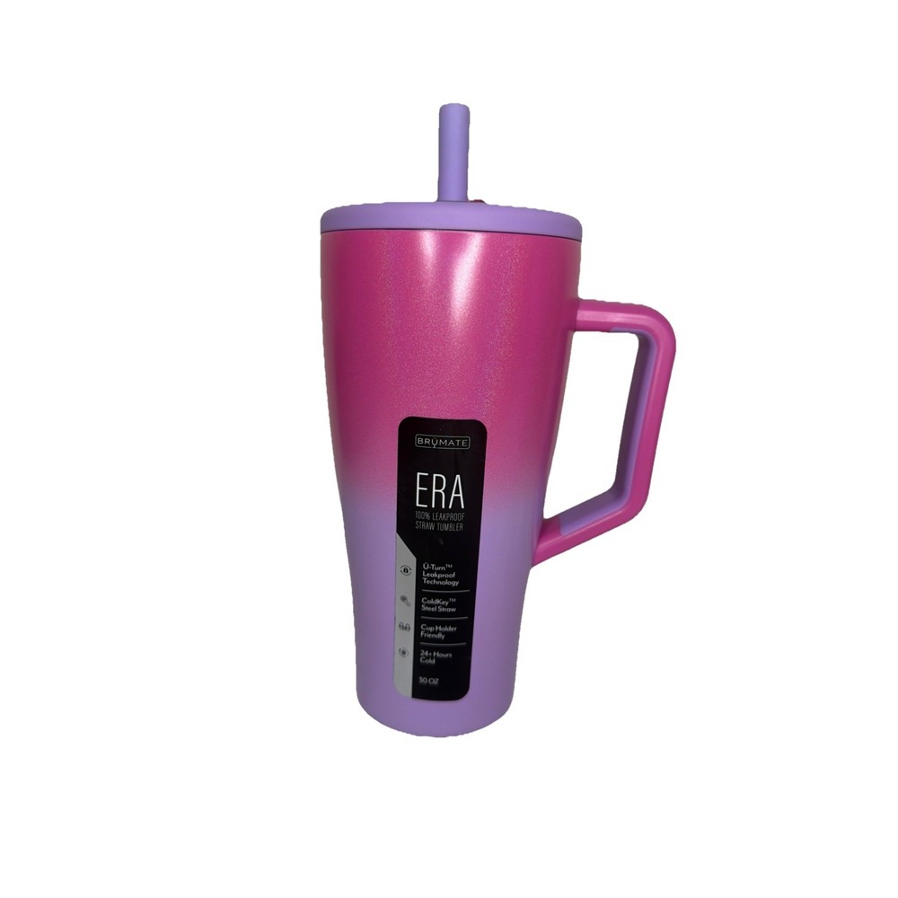 BruMate BrüMate Era 30 oz. Cotton Candy glitter pink purple ombre tumbler straw